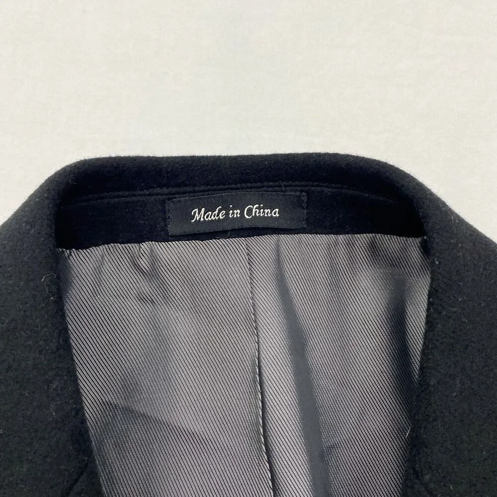 Lauren Ralph Lauren Blazer Mens 40R Black Wool Silk Cashmere Sport Coat Jacket